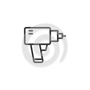 Manual electric driller line icon