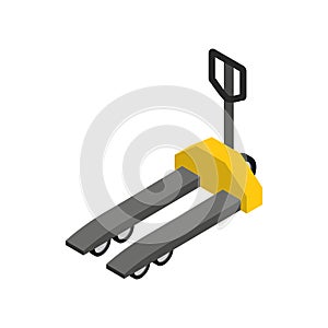 Manual forklift pallet stacker icon
