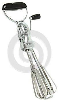 Manual Hand Crank Egg Beater over White