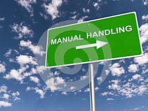 Manual handling traffic sign