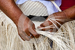 Manual Hat Weaving Process