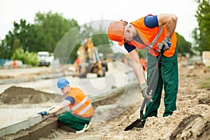 Manual labourer working