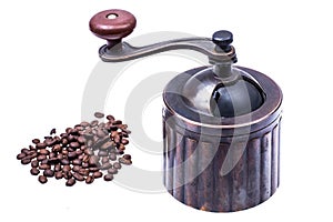 Manual mechanical metal coffee grinder