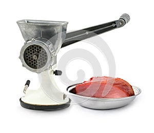 Manual mincer and juicy loin photo