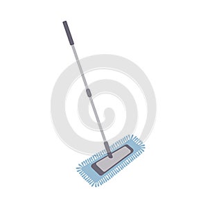 Manual mop with fiber icon. Cleaning service concept. Flat cleaning item, fiber mop for cleaning and mopping