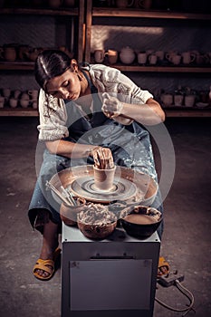 Manual production of ceramic products according to old recipes.