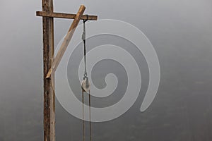 Manual pulley with rope