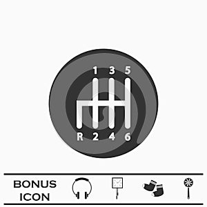 Manual Transmission icon flat
