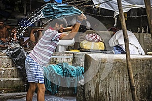 Manual washing men of Mumbai.