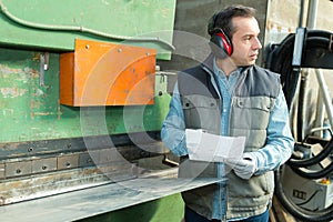 manual worker standing in metal industry