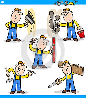 Manual workers or workmen characters set