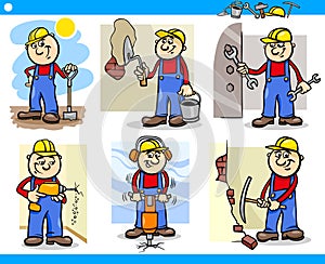 Manual workers or workmen characters set