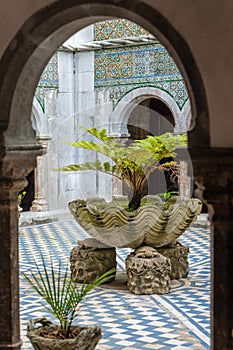 Manueline Cloister, Pena Palace, Sintra, Portugal