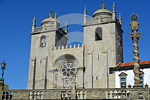 Manueline Pillory and Porto Catherdral, Portugal