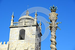 Manueline Pillory at Terreiro da Se, Porto, Portugal