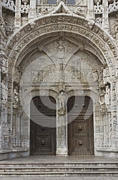 Manueline south portal of Jeronimos Monastery