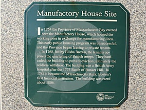 Manufactory House Site, Boston, Massachusetts, USA