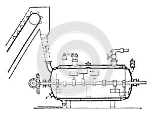 Manufacture of alumina, vintage engraving