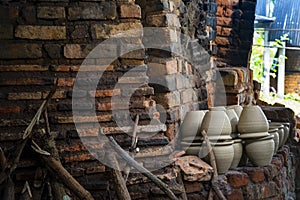 Manufacture of ceramic vases in a pottery in Maragogipinho photo