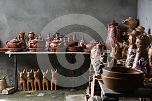 Manufacture of ceramic vases in a pottery in Maragogipinho photo