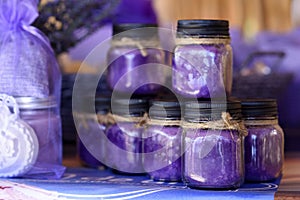 Manufacture of homemade cosmetics from lavander
