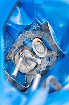 Manufacture and installation of dental pins and impressions in dentistry. The process of treating decayed teeth by a dentist