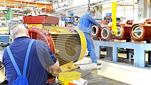 Manufacture of modern electric motors in an industrial company -