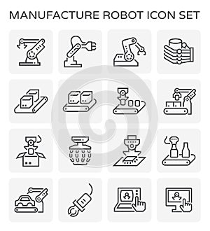 Manufacture robot icon
