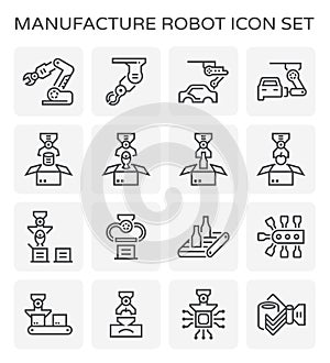 Manufacture robot icon