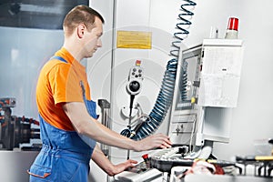 Industrial worker at tool workshop