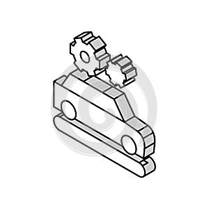 manufacturing car isometric icon vector illustration