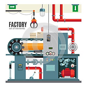 Manufacturing conveyor in flat style