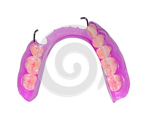Manufacturing of dental prostheses, metal-ceramic crowns on gypsum teeth models in the treatment of patients by a dentists