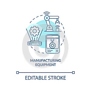 Manufacturing equipment concept icon