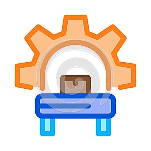 Manufacturing equipment icon vector outline illustration
