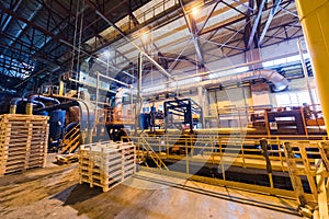 Manufacturing factory, heavy industry machinery