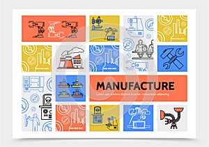 Manufacturing Infographic Concept