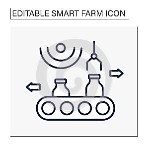 Manufacturing line icon