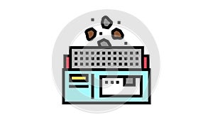 manufacturing plant color icon animation