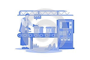 Manufacturing Unit Illustration concept on white background