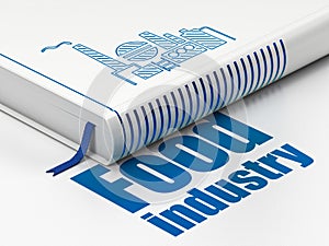 Manufacuring concept: book Oil And Gas Indusry, Food Industry on white background