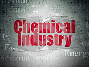 Manufacuring concept: Chemical Industry on Digital Data Paper background