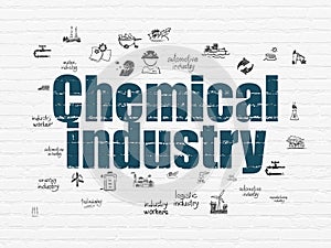 Manufacuring concept: Chemical Industry on wall background