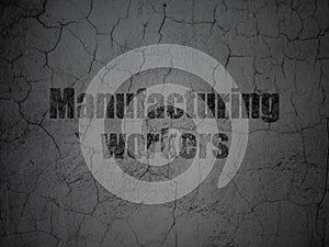 Manufacuring concept: Manufacturing Workers on grunge wall background