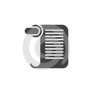 Manuscript document vector icon