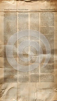 A Manuscript Document Written in Hebrew Script with Two Columns of Text