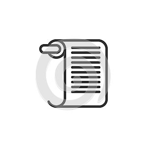 Manuscript line icon