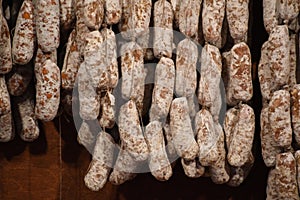many air dried Italian salami