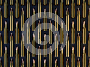 Many ammunition bullets pattern background. 3D