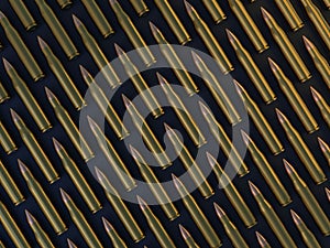 Many ammunition bullets pattern background. 3D